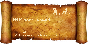 Mágori Ahmed névjegykártya